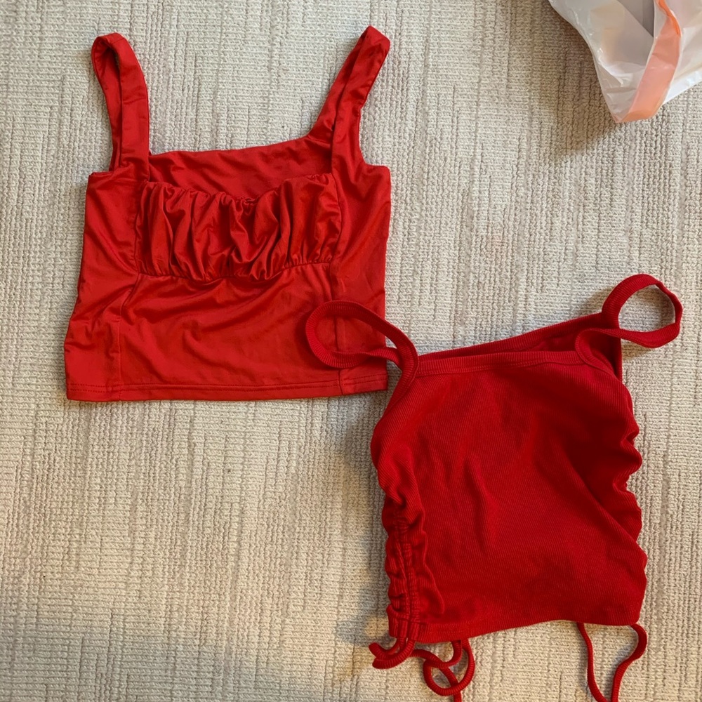 red duo top